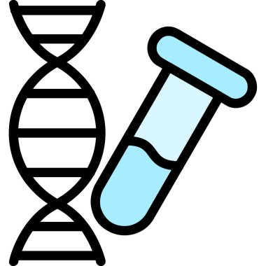 DNA molekül ikonu. DNA DNA DNA vektör simgesi rengi düz izole