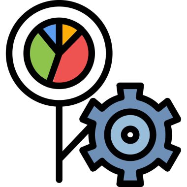 iş yönetimi dairesi simgesi düz stil