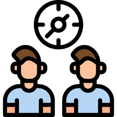 Zaman yönetimi. Web simgesi basit tasarım