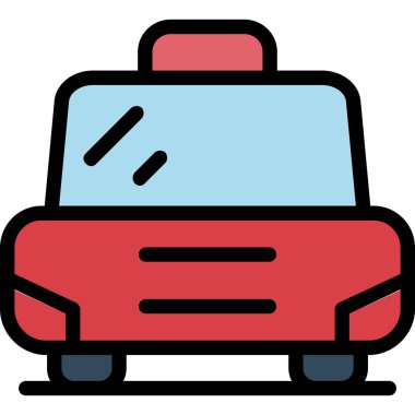 araba simgesi, vektör illüstrasyonu