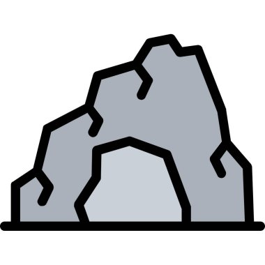 Kaya taşı ikonu. Beyaz arkaplanda izole edilmiş web tasarımı için ana kaya taşı taşıyıcı simgesi