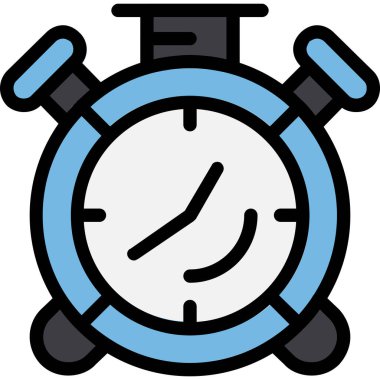 Saat izleme ikonu. saat çizgisi saat saat saat vektör rengi düz izole