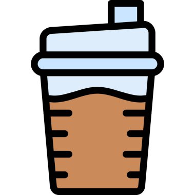 Kahve bardağı simgesi - taslak biçiminde