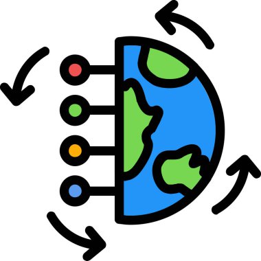 genel internet bağlantısı simgesi - ana hatlar biçimi