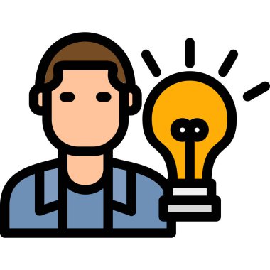 özet biçiminde ampul yaratıcılığı simgesi