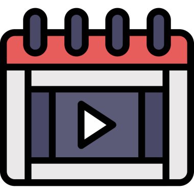 Takvim. Web simgesi vektör illüstrasyonu