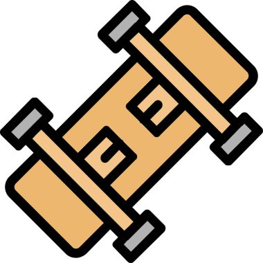 Uydu simgesi. Taslak uydu vektör simgesi rengi düz izole