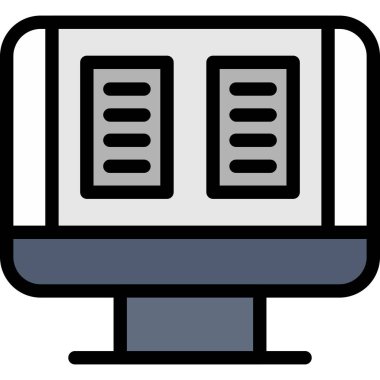 Bilgisayar. Web simgesi basit illüstrasyon