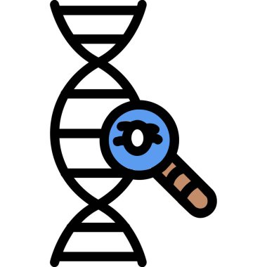 DNA molekülü renk ana hatları vektörü