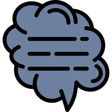 bulut baloncuğu simgesi, vektör illüstrasyonu