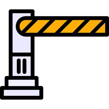 bariyer simgesi vektör illüstrasyonu