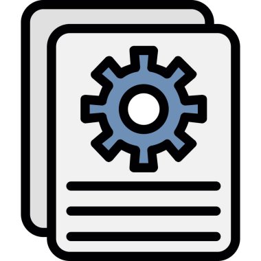 Kişisel ve ticari kullanım için dişli vektör simgesi modern basit vektör çizimi