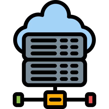 Bulut hesaplama. vektör illüstrasyonu