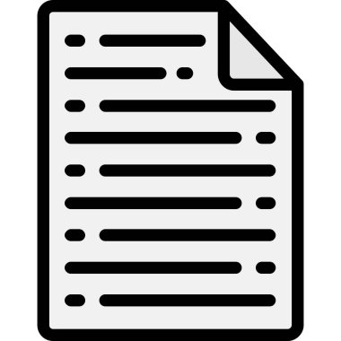 belge vektör çizgisi simgesi