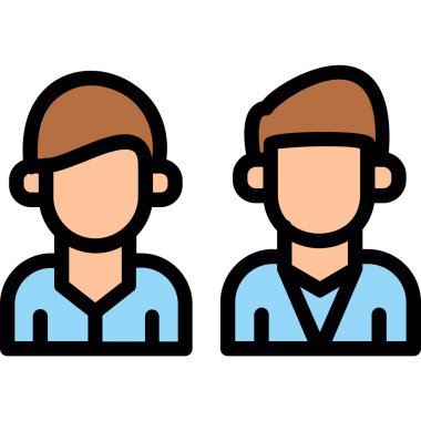 Avatar man simgesi vektör illüstrasyonu