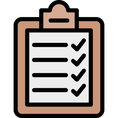 Kontrol listesi. Web simgesi basit illüstrasyon