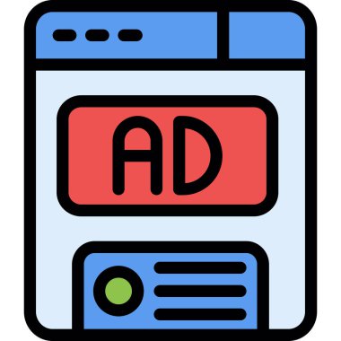 Reklam reklam simgesi - taslak biçimi