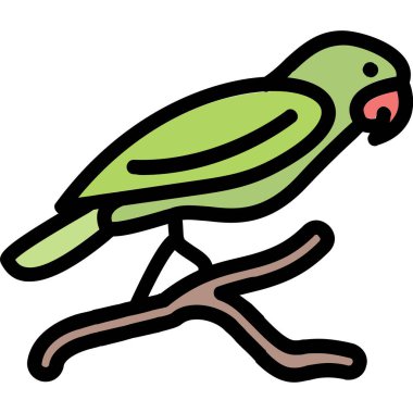 papağan simgesi vektör illüstrasyonu