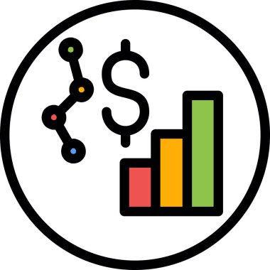 grafik çizelgesi simgesi, vektör illüstrasyonu