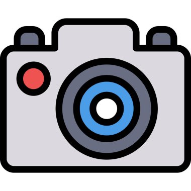 Kamera. Web simgesi basit illüstrasyon