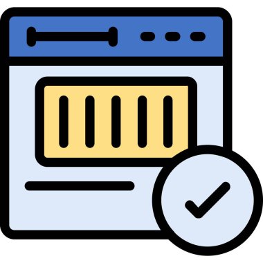 Kontrol listesi simgesi vektörü. Kontrol listesi işareti. renk sembolü çizimi