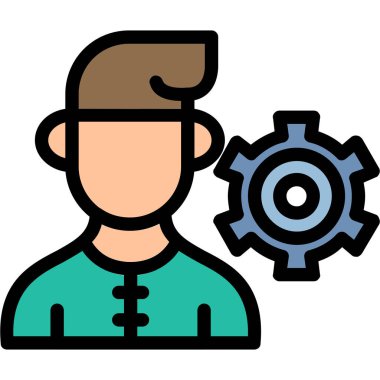 Adam dişli ayarlama simgesi