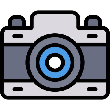 Kamera. Web simgesi basit illüstrasyon