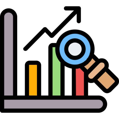 iş grafiği simgesi, vektör illüstrasyonu