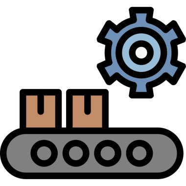 Bir enerji santralinin karikatür simgesinin vektör çizimi