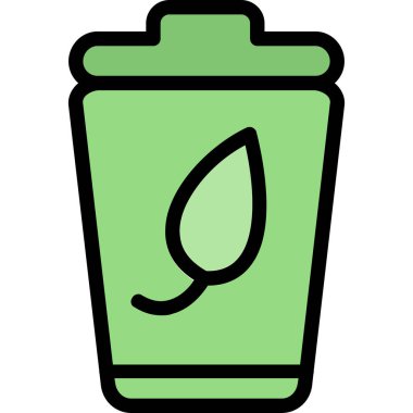 Yaprak ikonu vektör illüstrasyonu