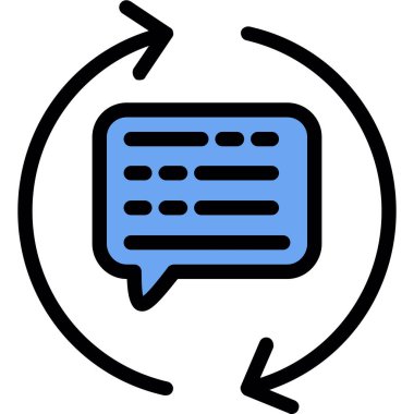 Konuşma baloncukları simgesi. dış hat konuşma baloncukları vektör simgesi rengi düz izole