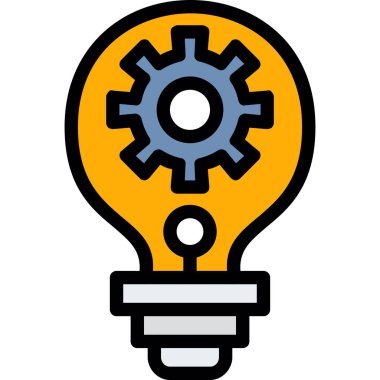 İçinde dişliler ve dişliler olan ampul..