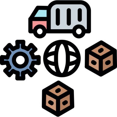 Lojistik lojistik simgesi - taslak biçimi