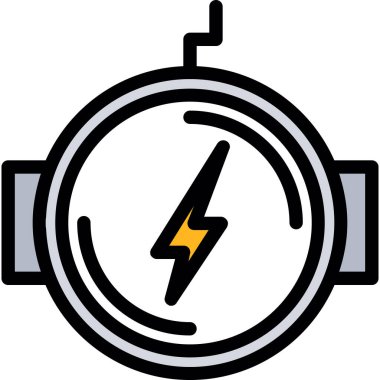 Elektrik güç simgesi. Taslak çizimi. ağ için elektrik vektör simgeleri