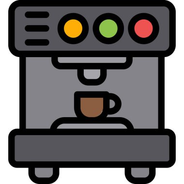 kahve makinesi ikon vektör illüstrasyonu