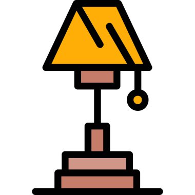 Bir lamba simgesinin vektör illüstrasyonu