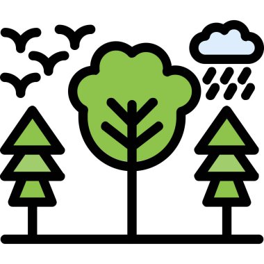 Orman orman ikonu ana hatlarıyla