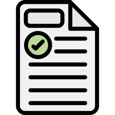 belge simgesi. Web için basit belge vektör simgeleri çizimi