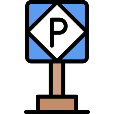 Yol tabelası. Web simgesi basit illüstrasyon