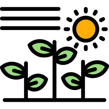 bahçe bitkisi simgesi ana hatları ile