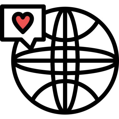 Dünya haritası simgesi. özet dünya haritası vektör rengi düz izole