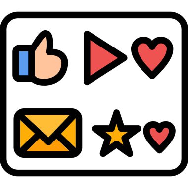 e-posta pazarlama vektör satırı simgesi