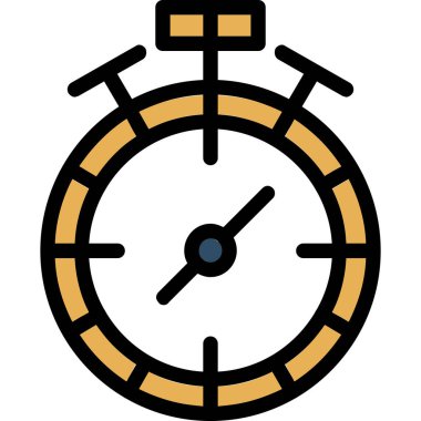 Alarm saati simgesi, vektör illüstrasyonu