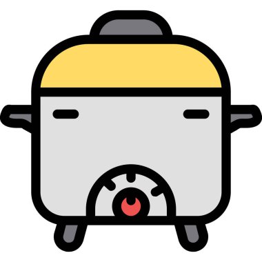 pişirme pot vektör renk simgesi