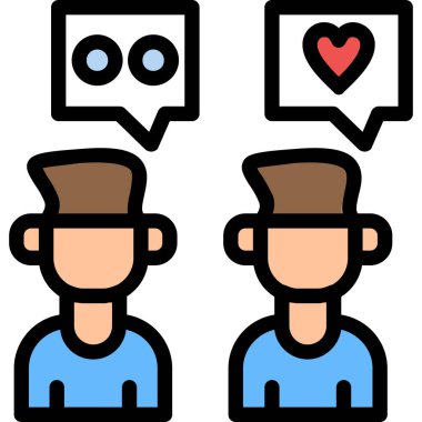 Konuş. Web simgesi basit illüstrasyon