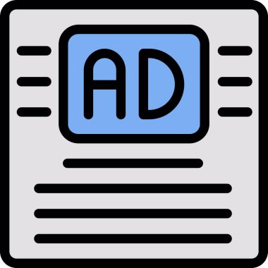 Reklam reklam pazarlama simgesi - taslak biçimi