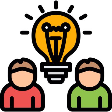 iş insanları grup simgesi - özet biçimi