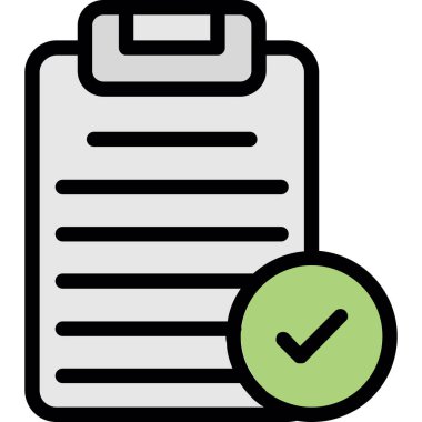 Kontrol listesi simgesi. beyaz arkaplanda izole edilmiş web tasarımı için ana liste listesi vektör simgesi