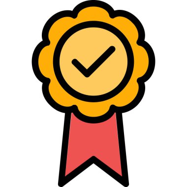 ödül madalyası renk ana hatları vektörü