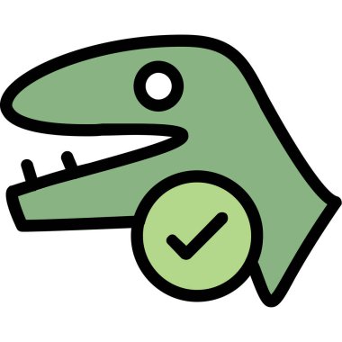 Dinozor ağ simgesi basit bir illüstrasyon